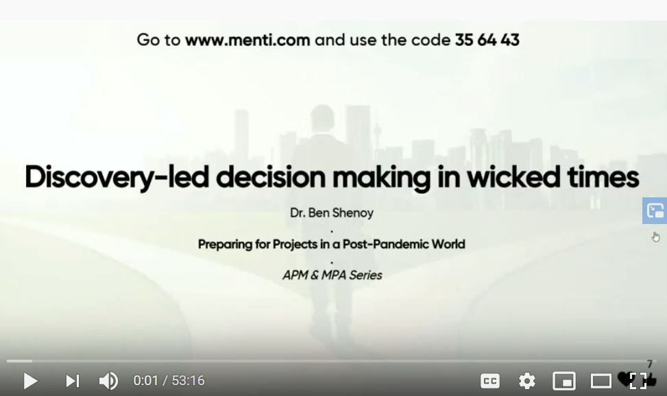 Discovery led decision making