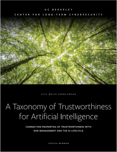 Taxonomy of trustworthiness for AI